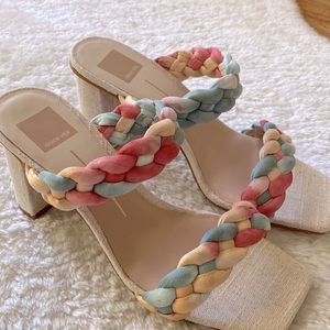 Dolce Vita braided sandal heel. Brand new! Beautiful multi color. Size 8 1/2.